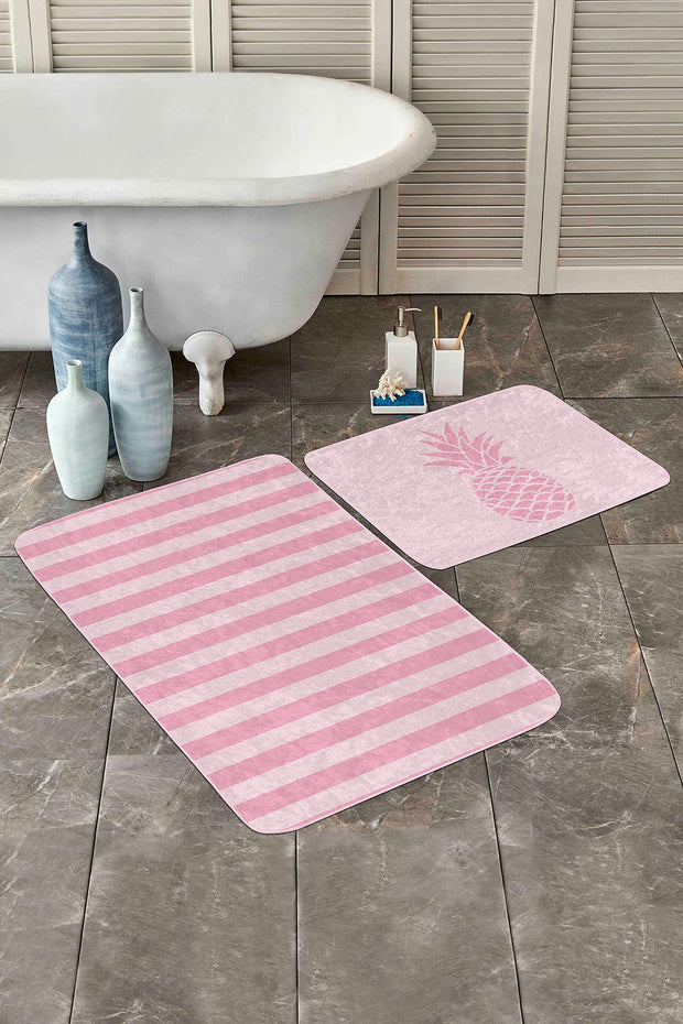 Set di 2 Tappetini da bagno antiscivolo Ali BPS150 Rectangle Multicolore, 100 x 60 cm / 60 x 50 cm (2)