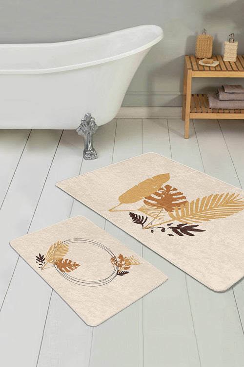 Set di 2 Tappetini da bagno antiscivolo Ali BPS161 Rectangle Multicolore, 100 x 60 cm / 60 x 50 cm (1)