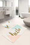 Set di 2 Tappetini da bagno antiscivolo Ali BPS162 Rectangle Multicolore, 100 x 60 cm / 60 x 50 cm (1)