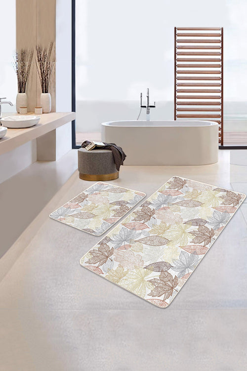 Set di 2 Tappetini da bagno antiscivolo Ali BPS165 Rectangle Multicolore, 100 x 60 cm / 60 x 50 cm (1)