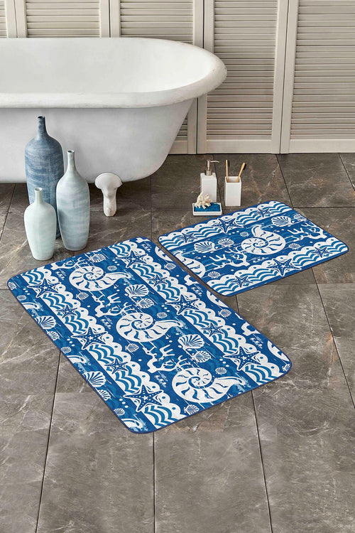 Set di 2 Tappetini da bagno antiscivolo Ali BPS166 Rectangle Multicolore, 100 x 60 cm / 60 x 50 cm