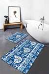 Set di 2 Tappetini da bagno antiscivolo Ali BPS166 Rectangle Multicolore, 100 x 60 cm / 60 x 50 cm (1)