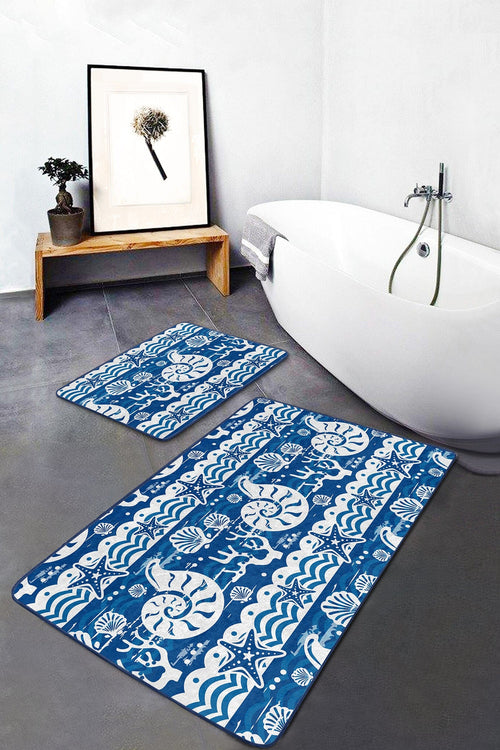 Set di 2 Tappetini da bagno antiscivolo Ali BPS166 Rectangle Multicolore, 100 x 60 cm / 60 x 50 cm (1)