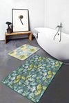 Set di 2 Tappetini da bagno antiscivolo Amira BPS185 Rectangle Multicolore, 100 x 60 cm / 60 x 50 cm