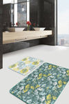 Set di 2 Tappetini da bagno antiscivolo Amira BPS185 Rectangle Multicolore, 100 x 60 cm / 60 x 50 cm (1)