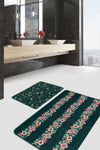 Set di 2 Tappetini da bagno antiscivolo Amira BPS187 Rectangle Multicolore, 100 x 60 cm / 60 x 50 cm (2)