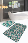Set di 2 Tappetini da bagno antiscivolo Amira BPS188 Rectangle Multicolore, 100 x 60 cm / 60 x 50 cm