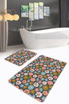 Set di 2 Tappetini da bagno antiscivolo Amira BPS189 Rectangle Multicolore, 100 x 60 cm / 60 x 50 cm (1)