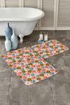 Set di 2 Tappetini da bagno antiscivolo Amira BPS190 Rectangle Multicolore, 100 x 60 cm / 60 x 50 cm