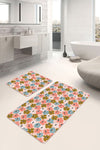 Set di 2 Tappetini da bagno antiscivolo Amira BPS190 Rectangle Multicolore, 100 x 60 cm / 60 x 50 cm (1)
