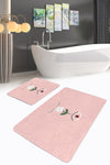 Set di 2 Tappetini da bagno antiscivolo Amira BPS194 Rectangle Multicolore, 100 x 60 cm / 60 x 50 cm (2)