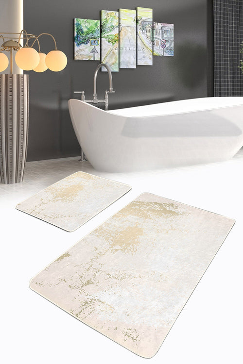 Set di 2 Tappetini da bagno antiscivolo Aslan BPS376 Rectangle Multicolore, 100 x 60 cm / 60 x 50 cm (1)