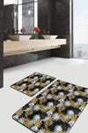Set di 2 Tappetini da bagno antiscivolo Aslan BPS377 Rectangle Multicolore, 100 x 60 cm / 60 x 50 cm