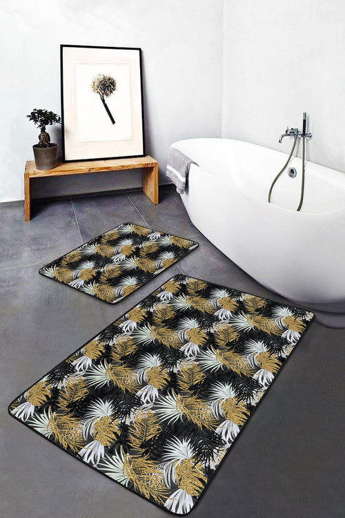 Set di 2 Tappetini da bagno antiscivolo Aslan BPS377 Rectangle Multicolore, 100 x 60 cm / 60 x 50 cm (1)