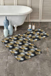 Set di 2 Tappetini da bagno antiscivolo Aslan BPS377 Rectangle Multicolore, 100 x 60 cm / 60 x 50 cm (2)