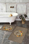 Set di 2 Tappetini da bagno antiscivolo Aslan BPS379 Rectangle Multicolore, 100 x 60 cm / 60 x 50 cm (1)