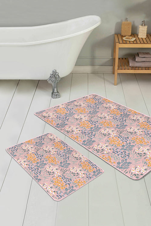 Set di 2 Tappetini da bagno antiscivolo Asli BPS198 Rectangle Multicolore, 100 x 60 cm / 60 x 50 cm (1)