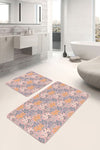 Set di 2 Tappetini da bagno antiscivolo Asli BPS198 Rectangle Multicolore, 100 x 60 cm / 60 x 50 cm (2)
