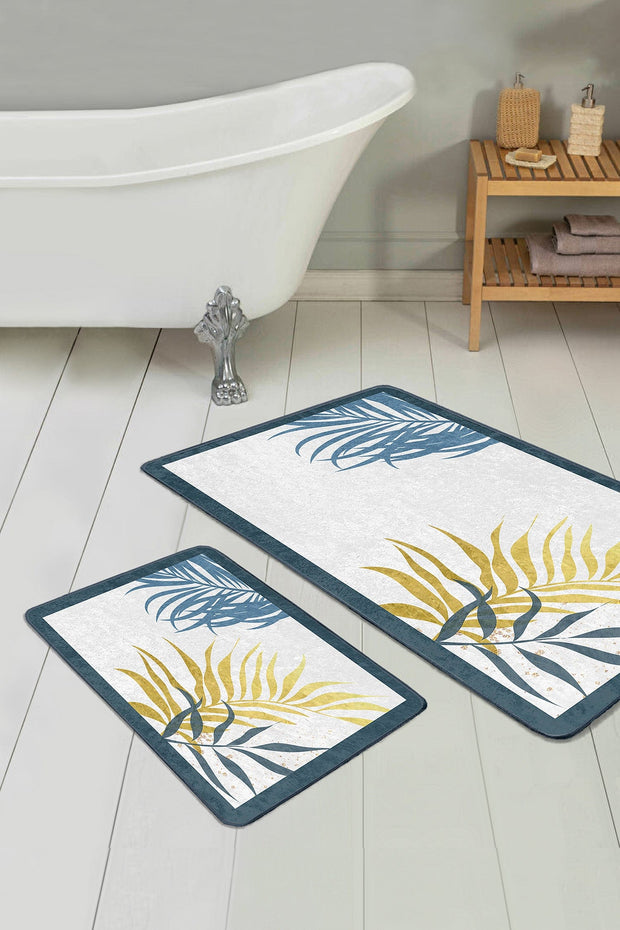 Set di 2 Tappetini da bagno antiscivolo Asli BPS199 Rectangle Multicolore, 100 x 60 cm / 60 x 50 cm (2)