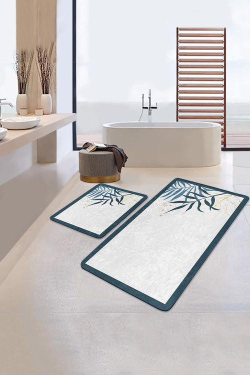 Set di 2 Tappetini da bagno antiscivolo Asli BPS200 Rectangle Multicolore, 100 x 60 cm / 60 x 50 cm (1)