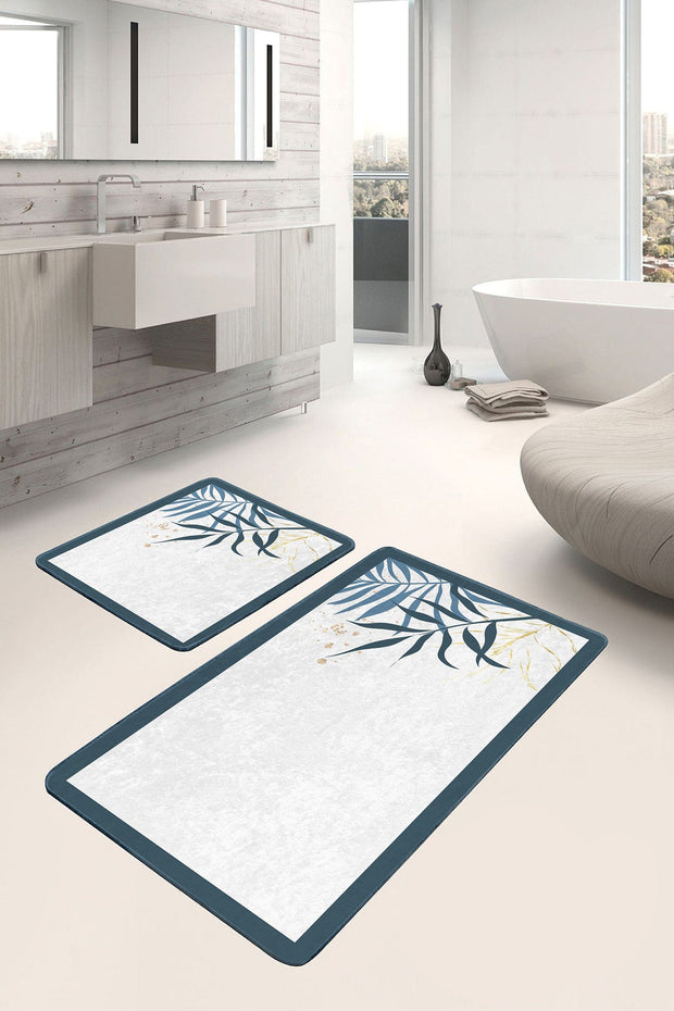 Set di 2 Tappetini da bagno antiscivolo Asli BPS200 Rectangle Multicolore, 100 x 60 cm / 60 x 50 cm (2)