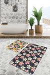 Set di 2 Tappetini da bagno antiscivolo Asli BPS206 Rectangle Multicolore, 100 x 60 cm / 60 x 50 cm (2)