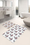 Set di 2 Tappetini da bagno antiscivolo Aysa BPS320 Rectangle Multicolore, 100 x 60 cm / 60 x 50 cm (1)
