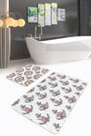 Set di 2 Tappetini da bagno antiscivolo Aysa BPS320 Rectangle Multicolore, 100 x 60 cm / 60 x 50 cm (2)