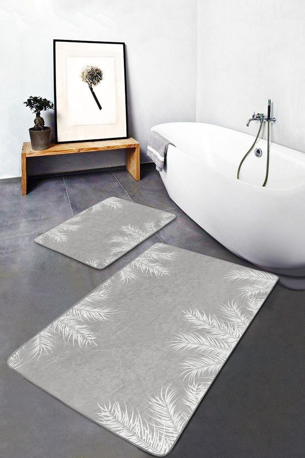 Set di 2 Tappetini da bagno antiscivolo Azra BPS241 Rectangle Multicolore, 100 x 60 cm / 60 x 50 cm