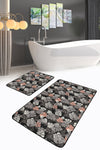 Set di 2 Tappetini da bagno antiscivolo Azra BPS242 Rectangle Multicolore, 100 x 60 cm / 60 x 50 cm
