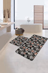 Set di 2 Tappetini da bagno antiscivolo Azra BPS242 Rectangle Multicolore, 100 x 60 cm / 60 x 50 cm (2)