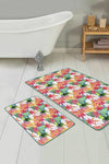 Set di 2 Tappetini da bagno antiscivolo Azra BPS243 Rectangle Multicolore, 100 x 60 cm / 60 x 50 cm