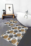 Set di 2 Tappetini da bagno antiscivolo Azra BPS245 Rectangle Multicolore, 100 x 60 cm / 60 x 50 cm (1)