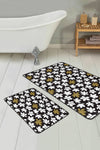 Set di 2 Tappetini da bagno antiscivolo Azra BPS246 Rectangle Multicolore, 100 x 60 cm / 60 x 50 cm (1)