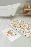 Set di 2 Tappetini da bagno antiscivolo Azra BPS247 Rectangle Multicolore, 100 x 60 cm / 60 x 50 cm