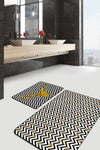 Set di 2 Tappetini da bagno antiscivolo Bade BPS139 Rectangle Multicolore, 100 x 60 cm / 60 x 50 cm