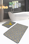 Set di 2 Tappetini da bagno antiscivolo Bade BPS139 Rectangle Multicolore, 100 x 60 cm / 60 x 50 cm (2)