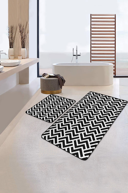 Set di 2 Tappetini da bagno antiscivolo Bade BPS140 Rectangle Multicolore, 100 x 60 cm / 60 x 50 cm