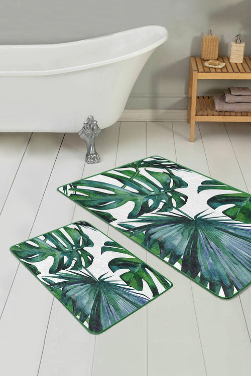 Set di 2 Tappetini da bagno antiscivolo Bade BPS141 Rectangle Multicolore, 100 x 60 cm / 60 x 50 cm (1)