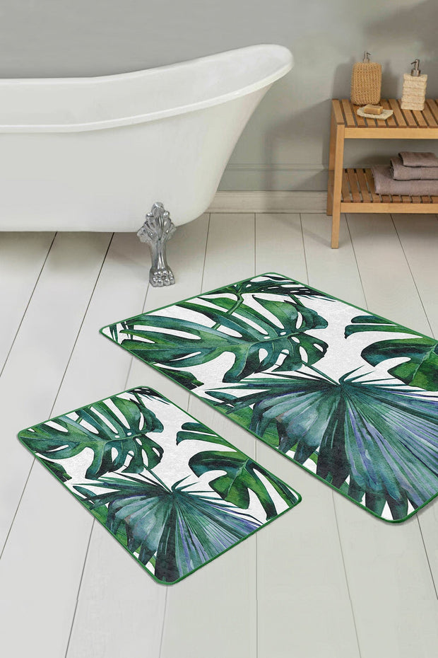 Set di 2 Tappetini da bagno antiscivolo Bade BPS141 Rectangle Multicolore, 100 x 60 cm / 60 x 50 cm (1)