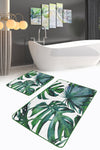 Set di 2 Tappetini da bagno antiscivolo Bade BPS141 Rectangle Multicolore, 100 x 60 cm / 60 x 50 cm (2)