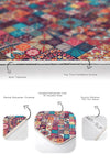 Set di 2 Tappetini da bagno antiscivolo Bade BPS146 Rectangle Multicolore, 100 x 60 cm / 60 x 50 cm (4)