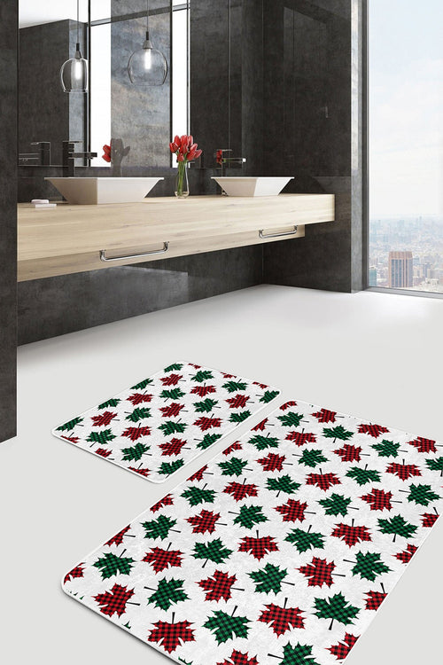 Set di 2 Tappetini da bagno antiscivolo Barris BPS268 Multicolore, 100 x 60 cm / 60 x 50 cm