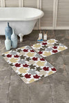 Set di 2 Tappetini da bagno antiscivolo Barris BPS270 Rectangle Multicolore, 100 x 60 cm / 60 x 50 cm