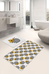 Set di 2 Tappetini da bagno antiscivolo Barris BPS271 Rectangle Multicolore, 100 x 60 cm / 60 x 50 cm