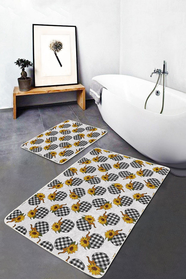 Set di 2 Tappetini da bagno antiscivolo Barris BPS272 Rectangle Multicolore, 100 x 60 cm / 60 x 50 cm (2)