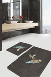 Set di 2 Tappetini da bagno antiscivolo Barris BPS273 Rectangle Multicolore, 100 x 60 cm / 60 x 50 cm (1)