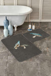 Set di 2 Tappetini da bagno antiscivolo Barris BPS273 Rectangle Multicolore, 100 x 60 cm / 60 x 50 cm (2)