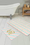 Set di 2 Tappetini da bagno antiscivolo Barris BPS274 Rectangle Multicolore, 100 x 60 cm / 60 x 50 cm (1)