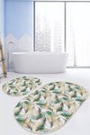 Set di 2 Tappetini da bagno antiscivolo Beren BPS547 Oval Multicolore, 100 x 60 cm / 60 x 50 cm